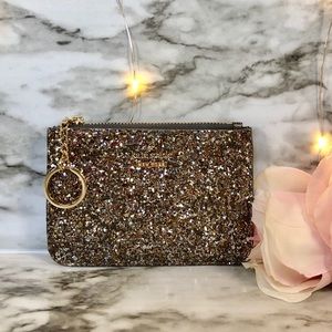 Kate Spade Bitsy Glitter Wallet NWT Gunmetal